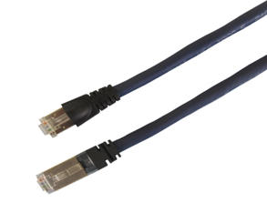 冨士電話線 4HFS-TPCC5-PATCH-FA-B10B-P高押しかぶせる型 Cat5e シールドコネクタ付 ローカルエリアネットワーク有線テレビ (濃青) 10m 4HFS-TPCC5-PATCH-FA-B10B-P