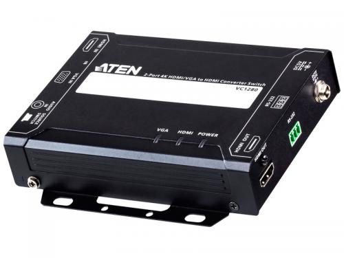 ATEN VC1280 2界面 HDMI/VGA→HDMI変換器取り替えっこ（4K相応う） パソコン・周辺機器-PCアクセサリー