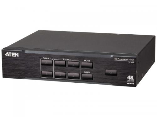 ATEN VP1420 4インプット2最終生産物プレゼンマトリックススイッチャー（4K60p相応う）