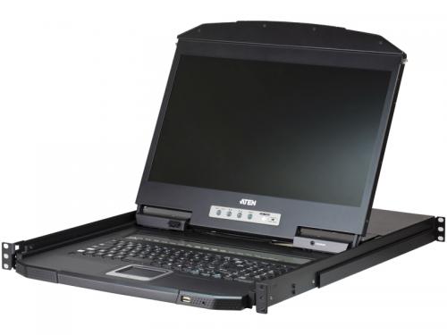 ATEN CL3116NXJJL PS/2-USB対応 16ポートVGA シングルスライド ワイドスクリーンLCD KVMドロワー｜ISダイレクト店 181,518円