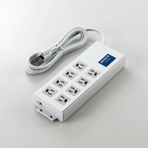 ELECOM T-H0520KFR 法人用水道栓/ボックス席型/3P8口/2m/抜け打ちきり/雷差し固める/響動めきろ波器/RoHS申し付ける判定基準/ともし火薄墨色