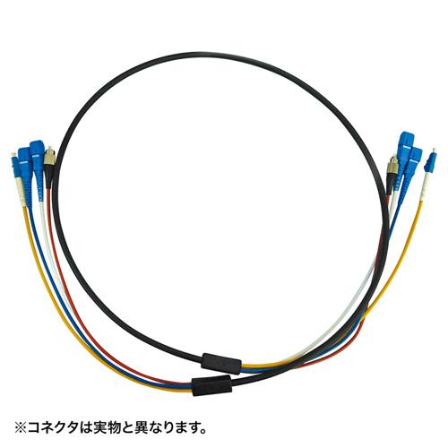 サンワサプライ HKB-SCSCWPRB1-50 防水ロバスト光ファイバケーブル(50m・ブラック)