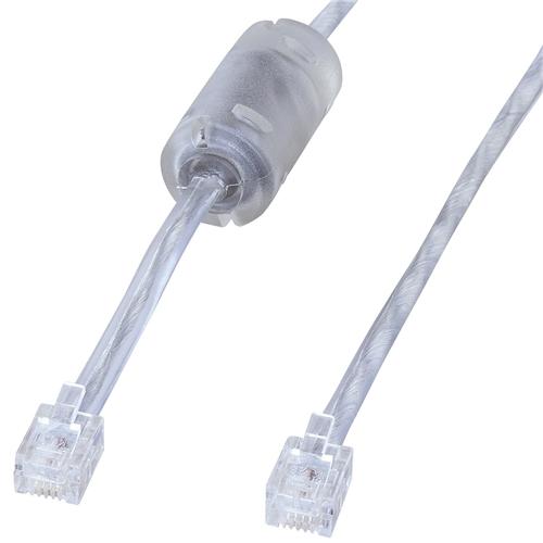 サンワサプライ TEL-FST-5N2 コア付シールドツイストモジュラーケーブル(シルバー・5m)