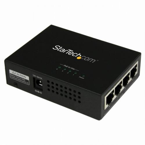 StarTech.com POEINJ4G 4ポートギガビット相応うPoEインジェクタ(ミッドスパン)IEEE802.3at/af判定基準PoE給電アダプター1界面あたり近所30.8W最終生産物プラグアンドプレイ相応う