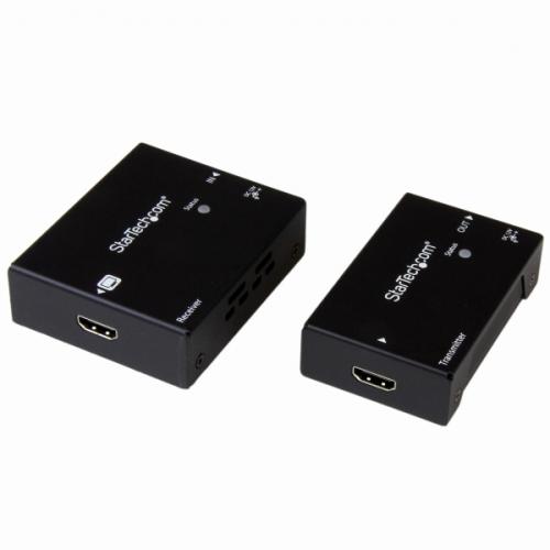 StarTech.com ST121HDBTPW Cat5e/Cat6HDMIエクステンダー(取りひろげる器)HDBaseT標準尺度標準尺度ウルトラ4K相応うパワーオーバーケーブル(POC)最大限度100mまで取りひろげる変速機機/傍受機書き割り