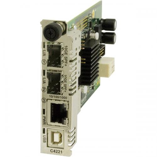 Transition C4221-4848 歌留多型(2)10GBase-X SFP+ 拡張スロット (あき場所)＋ 10/100/1000Base-T (RJ-45)界面