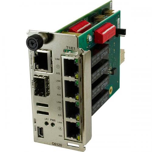 Transition C6120-1040 SFPあき場所拡張スロット (4) RJ48、(1) 10/100BaseTX