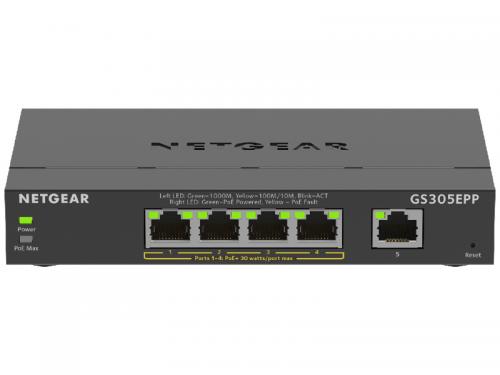 NETGEAR GS305EPP-100JPS SOHO/家庭向けPoE+対応 (120W) ギガビット5ポートアンマネージプラススイッチ