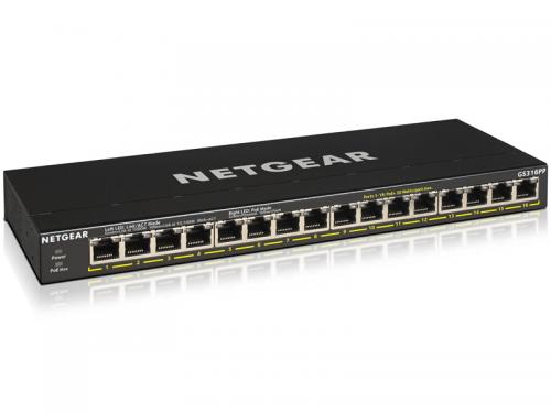 NETGEAR GS316PP-100AJS PoE+相応う(183W) ギガビット16界面 アンマネージスイッチ