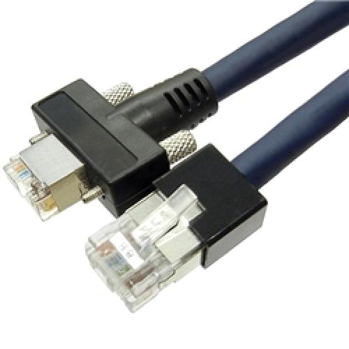 エイム電子 C5ES-RT-NV-S-25 GigE Vision対応CAT5e LANロボットケーブル RJ45(片側スクリュー) 2重シールド 25m|ISダイレクト店