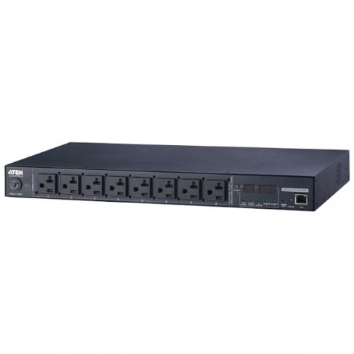 ATEN PE5208A 価値づける役立つこと積み上げる 温湿度検知器相応う 1U印字機8界面eco PDU (NEMA 100V 20A)