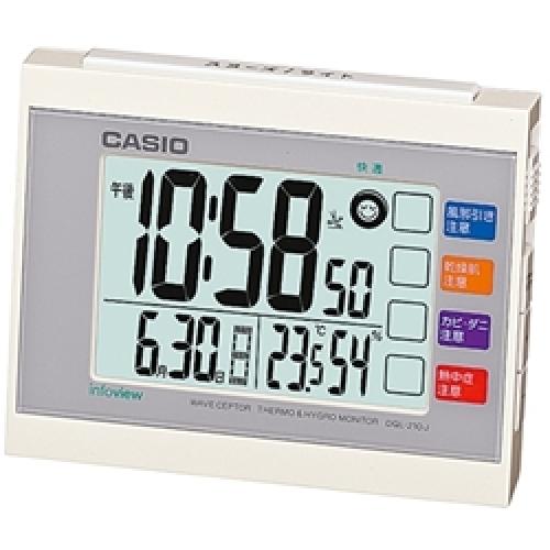 楽天市場】時計 置き時計 カシオ CASIO 電波時計 電波 DQD-80J-8JF