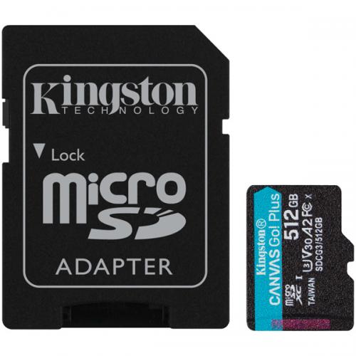 ランキング2022 Kingston SDCG3 512GB microSDXCカード Canvas Go Plus