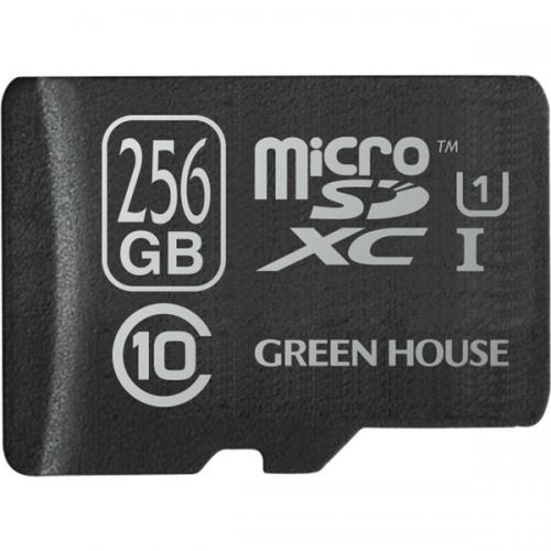 グリーンハウス GH-SDMRXCUB256G microSDXC歌留多 UHS-I U1 社会階級10 256GB 3年引きうける うつり変わりアダプター属する SDメモリーカード-メモリーカード