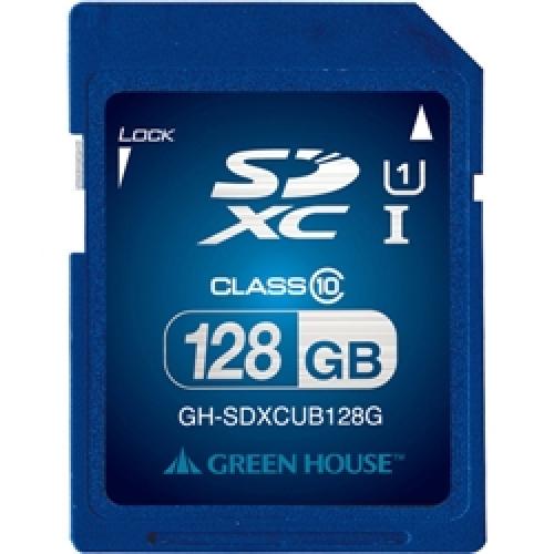 グリーンハウス GH-SDXCUB128G SDXCメモリーカード UHS-I クラス10 128GB|ISダイレクト店