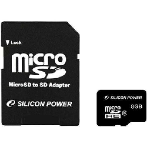 Silicon Power 公式の シリコンパワー 78％以上節約 SP008GBSTH004V10 microSDHCカード SDHCアダプター付 永久保証 8GB Class4