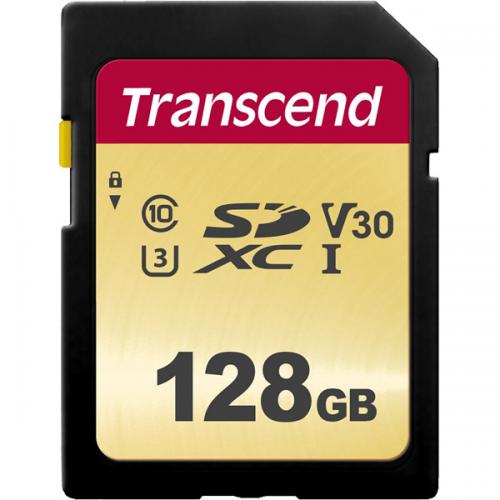 Transcend TS128GSDC500S SDXC歌留多 Class10 UHS-I U3 V30 MLC積み上げる 128GB