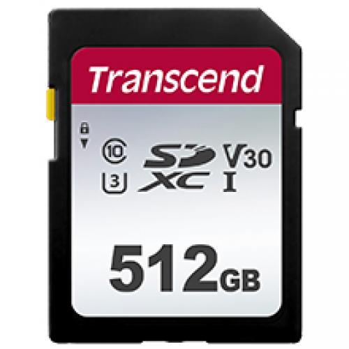 Transcend TS512GSDC300S SDXC歌留多 Class10 UHS-I U3 V30 512GB