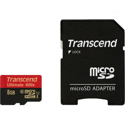 Transcend TS8GUSDHC10U1 microSDHCカード Class10 UHS-I U1 8GB (SDカード変換アダプタ付き)|ISダイレクト店