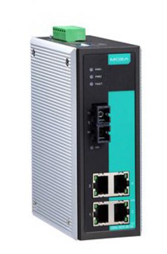 MOXA EDS-305-S-SC-T EtherDevise Server 4ポート10/100BaseTx、1ポートシングルモード100BaseFx｜ISダイレクト店