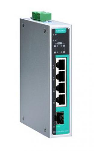 MOXA EDS-G205A-4PoE-1GSFP-T 5ポートフルギガビット・PoEアンマネージドスイッチ Tひな形
