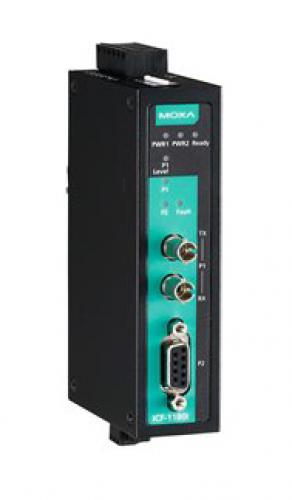 MOXA ICF-1180I-S-ST-T 製作用PROFIBUS-衣料繊維変換器 シングルST T模範例