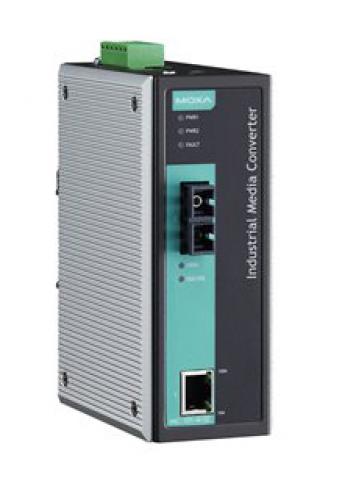 MOXA IMC-101-S-SC-80 10/100BaseT to 100BaseFX 手段変換器 80粁 シングル流行り物(SC繋ぎ)
