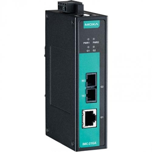 MOXA IMC-21GA-LX-SC-T ギガビットメディアコンバータ シングル流行り物10粁 SC T真似形