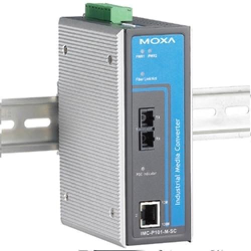 MOXA IMC-P101-M-SC-T PoE 10/100BaseT（X）⇒100BaseFX媒体変換器、マルチSC、Tひな形
