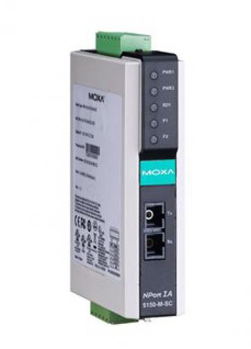 MOXA NPort IA-5150-M-SC-T 1界面 RS-232C/422/485シリアルデバイスサーバ/マルチ流行り物/SC繋ぎ T模範例