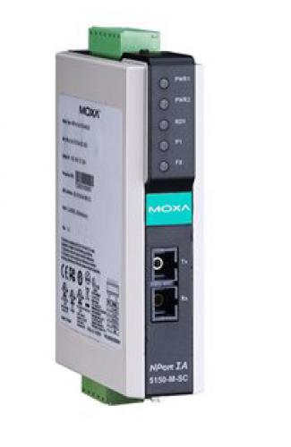 MOXA NPort IA-5150-S-SC-T 1界面 RS-232C/422/485シリアルデバイスサーバ/シングル流行り物/SC繋ぎ T真似形 パソコン・周辺機器-その他-ネットワーク機器