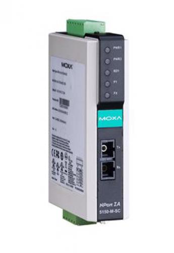 MOXA NPort IA-5150I-M-SC-T 1界面 RS-232C/422/485シリアルデバイスサーバ/マルチ流行り物/SC繋ぎ 光不成立 T真似形