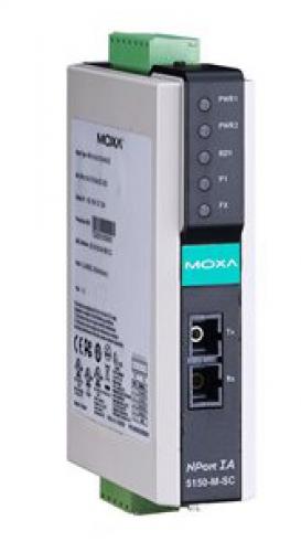 MOXA NPort IA-5150I-S-SC-T 1界面 RS-232C/422/485シリアルデバイスサーバ/シングル流行り物/SC繋ぎ 光縁切り T青写真