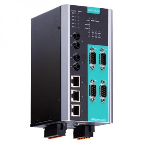 MOXA NPort S9450I-2M-SC-HV-T 4界面 RS-232C/422/485 牢固たるデバイスサーヴァー