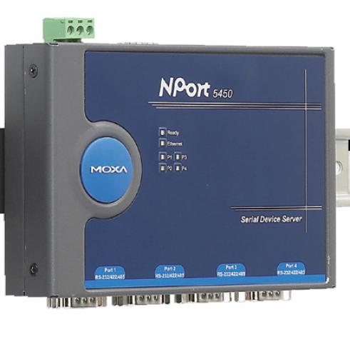 MOXA NPort 5450I/JP 4ポート RS-232C/422/485デバイスサーバ 光絶縁 電源アダプタ付