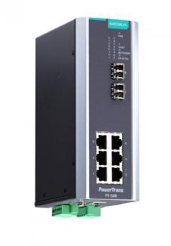 MOXA PT-508-SS-LC-HV IEC 61850-3公証マネージドスイッチ 6xRJ45 2xシングルLC