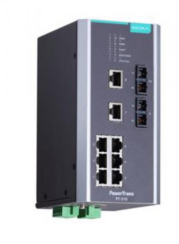 MOXA PT-510-MM-SC-24 IEC 61850-3公証マネージドスイッチ 8xRJ45 2xマルチSC 24VDC