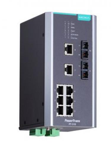 MOXA PT-510-MM-SC-48 IEC 61850-3公証マネージドスイッチ 8xRJ45 2xマルチSC 48VDC