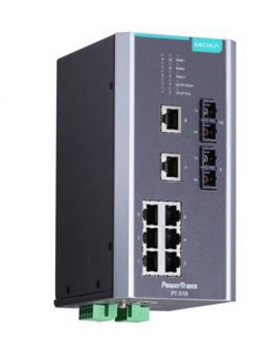 MOXA PT-510-MM-SC-HV IEC 61850-3公証マネージドスイッチ 8xRJ45 2xマルチSC