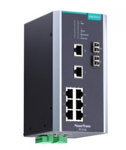 MOXA PT-510-SS-LC-HV IEC 61850-3公証マネージドスイッチ 8xRJ45 2xシングルLC