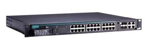 MOXA PT-7528-24TX-WV IEC 61850-3証明マネージドラックマウントイーサネットスイッチ 24xRJ45 1不成立ワット数(18~72VDC)