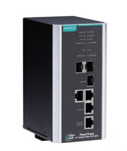 MOXA PT-G503-PHR-PTP-HV IEC 61850-3/62439-3準拠 3ポート フルギガビットマネージド冗長ボックス|ISダイレクト店