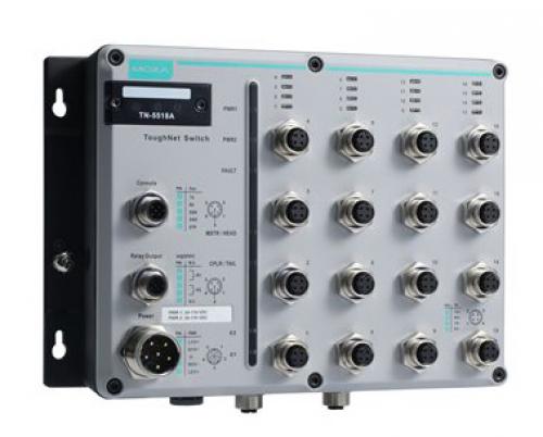MOXA TN-5518A-2GTXBP-WV-CT-T 16ポートM12マネージド・イーサネットスイッチ｜ISダイレクト店