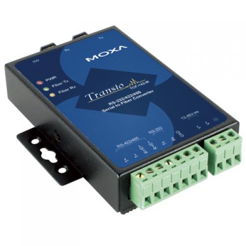 MOXA TCF-142-M-ST-T RS-232C/422/485⇒衣料繊維変換器、マルチ流行り物/ST繋ぎ/T模範例