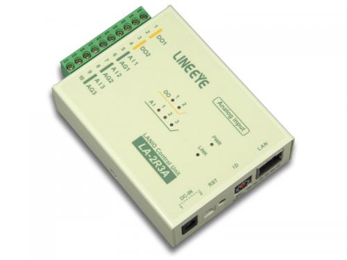 LINEEYE LA-2R3A(V2) LAN接続型IOユニット アナログ入力3点/リレー出力2点|ISダイレクト店