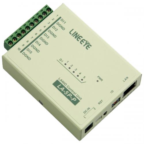 LINEEYE LA-5P-P(G) LAN接続型デジタルIOユニット ドライ接点5入力｜ISダイレクト店