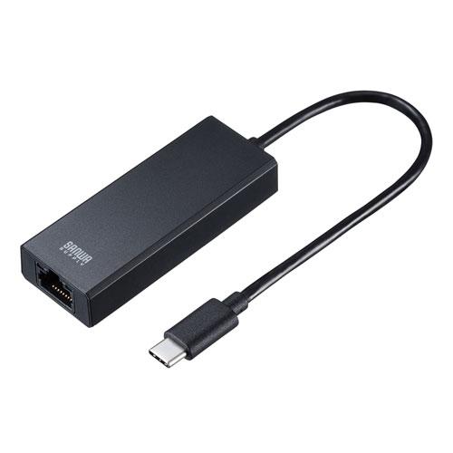 サンワサプライ 評価 USB-CVLAN6BK USB3.2 Type-C-LAN変換アダプタ 2.5Gbps対応 新品同様