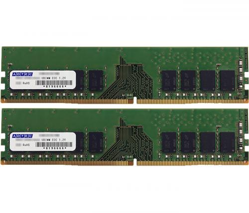 ADTEC ADS2400D-E8GSBW DDR4-2400 UDIMM ECC 8GB×2枚 1Rx8
