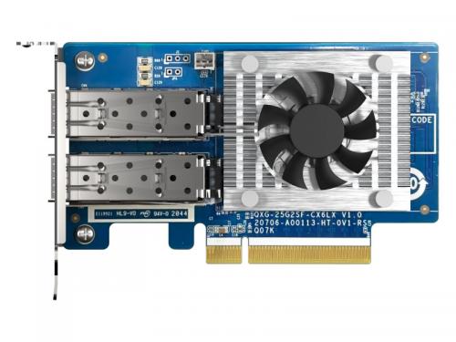 QNAP QXG-25G2空想科学小説-CX6 2界面 25GbE SFP28 ローカルエリアネットワーク歌留多 (QXG-25G2空想科学小説-CX6、単体)