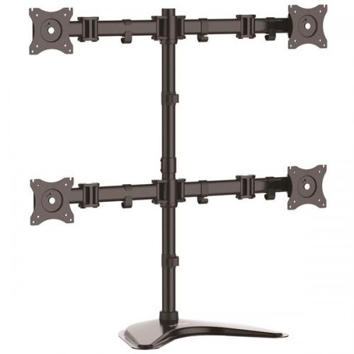 StarTech.com ARMBARQUAD 4面マルチモニタースタンド2x2面マルチ液晶ディスプレイスタンドVESA規格対応最大27インチモニタ4台対応最大8kgのモニターを搭載可能